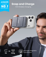 Anker 622 Magnetic Battery charging device with sleek design and magnetic connector for portable power.