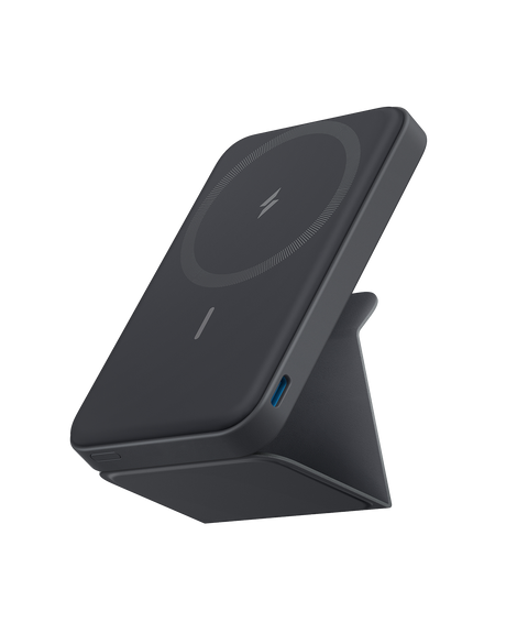 Anker 622 MagGo Magnetic Battery charger attached to a smartphone, showcasing portable charging capability and sleek design.