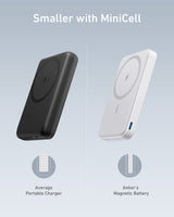 Anker 622 MagGo Magnetic Battery charging accessory attached to a smartphone, showcasing portable magnetic power solution.