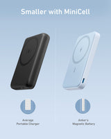 Anker 622 MagGo Magnetic Battery charger attached to a smartphone, showcasing portable charging capability and sleek design.