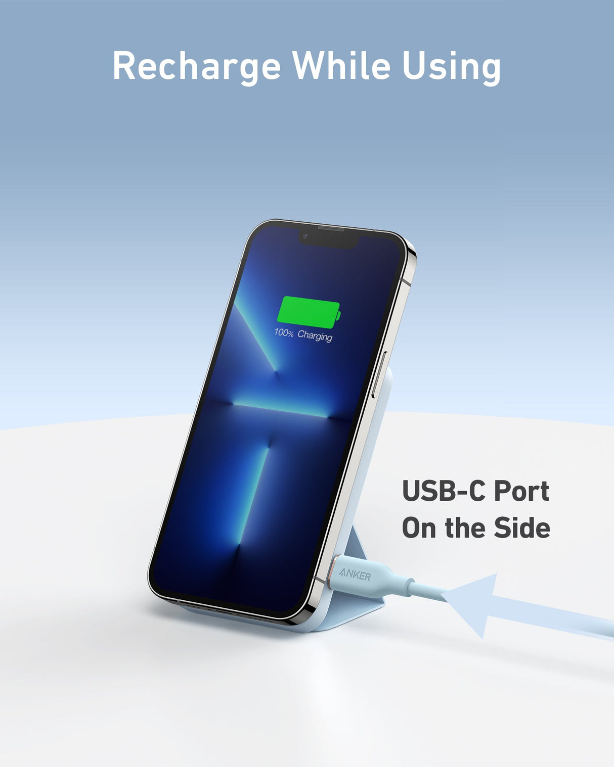 Anker 622 MagGo Magnetic Battery charging accessory with built-in magnet, sleek design, and compact form for portable charging.