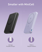 Anker 622 Magnetic Battery MagGo for charging, showing sleek design and magnetic attachment feature.
