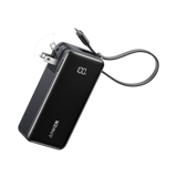 Anker Power Bank 10K Fusion with built-in cable, portable portable charger with compact design and USB ports.