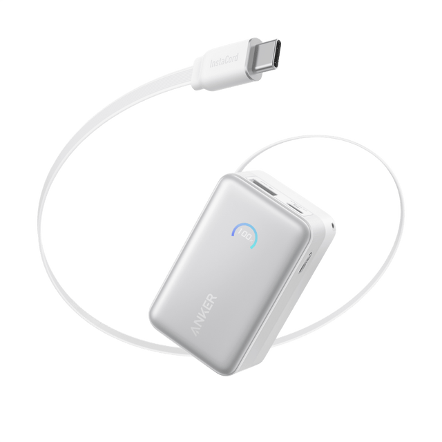 Anker Nano Power Bank (10K, 45W, Built-In Retractable USB-C Cable) - AKD Ink