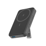 Anker 633 Magnetic Battery charging accessory, compact design with magnetic attachment, in black with LED indicator lights.