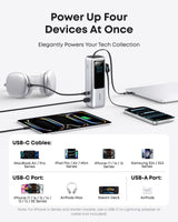 Anker 25K 165W laptop power bank with built-in retractable cables for portable charging and power backup.