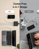 Anker 543 65W II charging-only USB-C wall charger with compact design and foldable prongs in a close-up view.