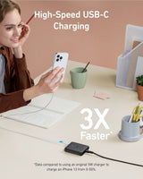 Anker 543 Charger 65W II charging device with sleek design and multiple ports for fast device charging.
