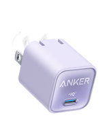 Anker Nano 30W charger with compact design and USB-C port for fast charging smartphones and devices.