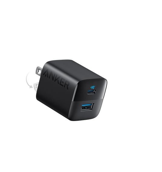 Anker 323 33W charging-only power adapter with compact design and USB-C port for fast device charging.