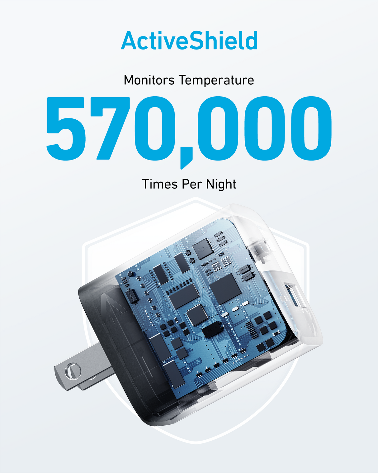 Anker 323 33W charging-only USB-C power adapter, compact and portable for fast device charging.