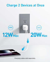 Anker 323 33W charging-only power adapter with USB-C port, compact and portable for fast device charging.