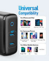 Anker 324 40W charging adapter with compact design and single USB-C port for fast device charging.