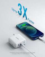 Anker 324 40W charging adapter showing a compact black power charger with USB-C port for fast device charging.