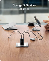 Two Anker 735 Nano II 65W charging adapters, compact and portable USB-C chargers for fast device charging.