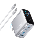 Anker 140W 4-port USB-C charger with PD 3.1 and included USB-C cable, compact and versatile for fast device charging.