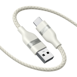 Anker upcycled-braided USB-A to USB-C cable, 3 ft and 6 ft lengths, showing durable braided design and USB connectors.