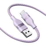 Anker upcycled braided USB-A to USB-C cable in 3 ft and 6 ft lengths, showing the durable braided design and connectors.