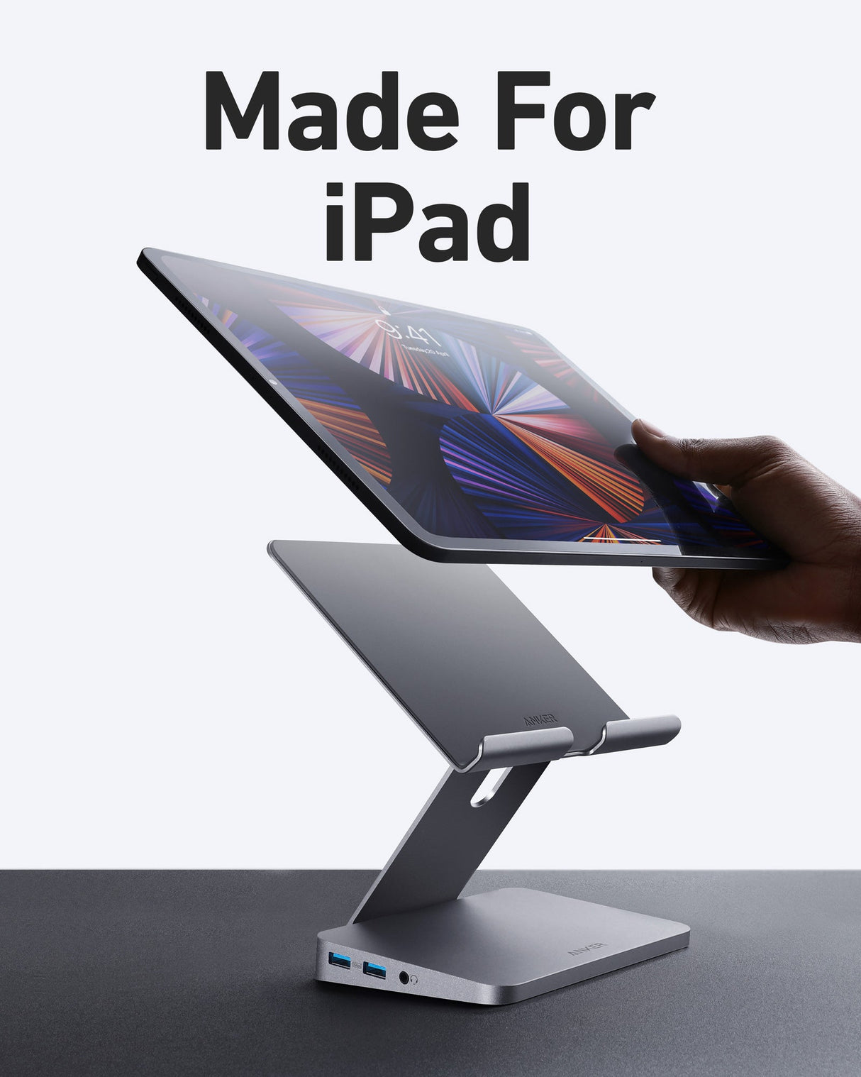 Anker <b>551</b> USB-C Hub (8-in-1, Tablet Stand)-AKD Ink