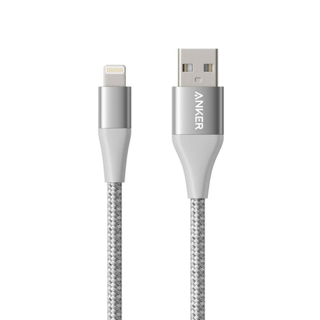 Anker 551 USB-A to Lightning charging cable in various lengths, shown coiled and ready for device charging.