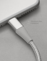 Anker 551 USB-A to Lightning charging cable, available in 3, 6, and 10 feet lengths, shown connected to a device.