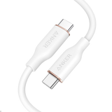 Anker 643 USB-C to USB-C silicone charging cable, flexible and durable for fast device charging and data transfer.