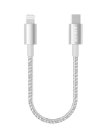 Anker 331 USB-C to Lightning charging cable showing a close-up of the black cable with connectors for Apple devices.