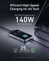 Anker Prime 8-in-1 240W charging station with multiple ports and sleek black design for versatile device charging.