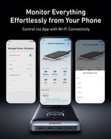 Anker Prime 8-in-1 240W charging station with multiple ports and sleek design, shown on a white surface.