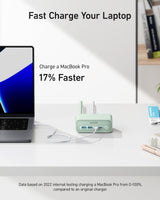 Anker 525 charging station with multiple USB ports for fast device charging, shown on a white background.