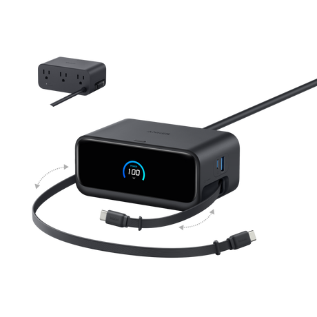 Anker Nano 7-in-1 100W charging station with multiple ports and sleek design for efficient device charging.