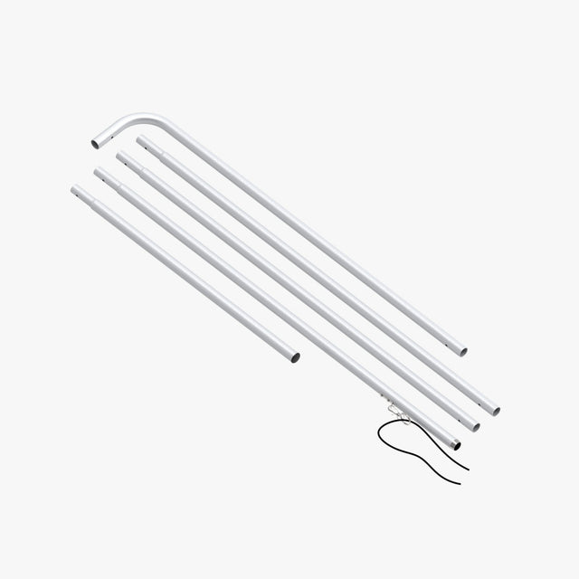 Rectangle flag replacement pole set