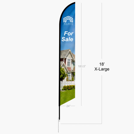 Feather Angled Flag - X-Large 18 ft