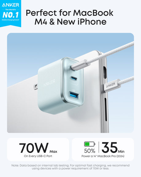Anker Nano Charger (70W, 3 Ports)-AKD Ink