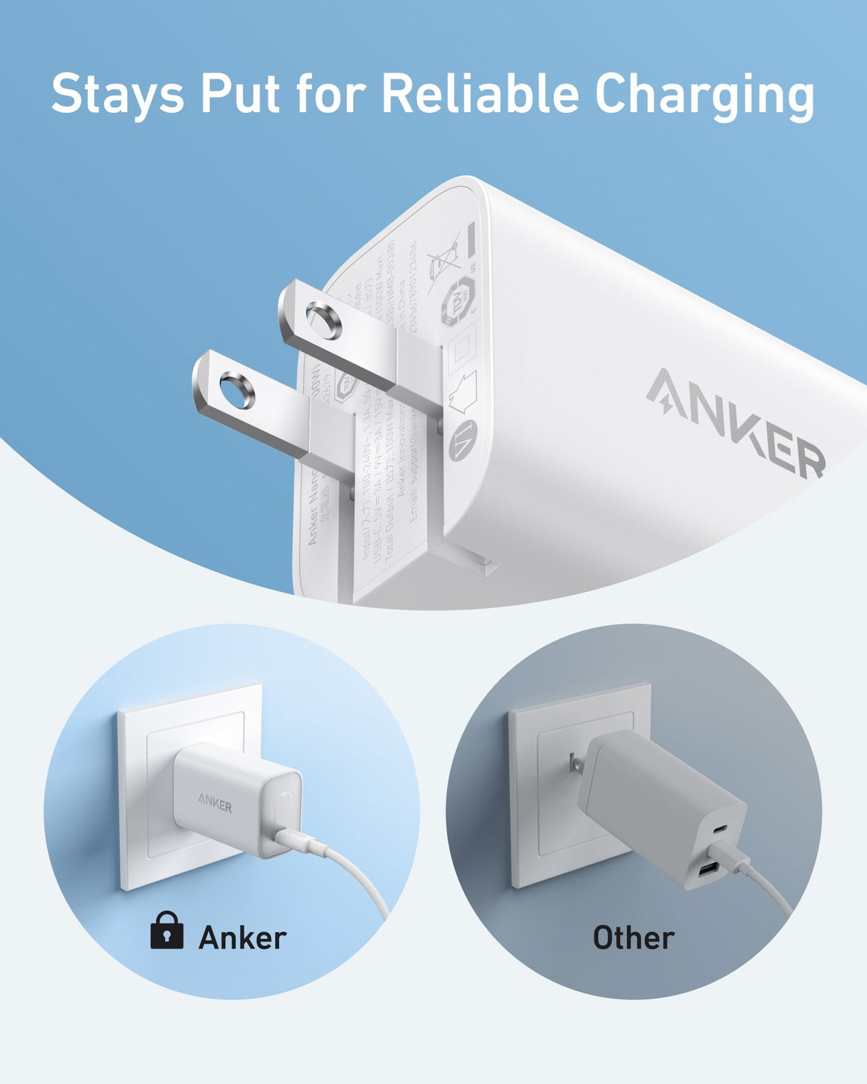 Anker Nano 100W charger with USB-C cable, compact black power adapter for fast charging electronic devices