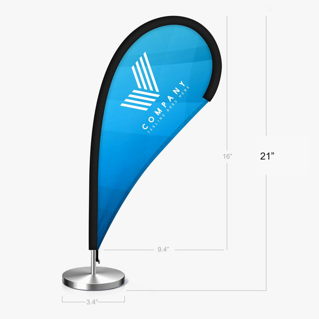 Desktop teardrop flag