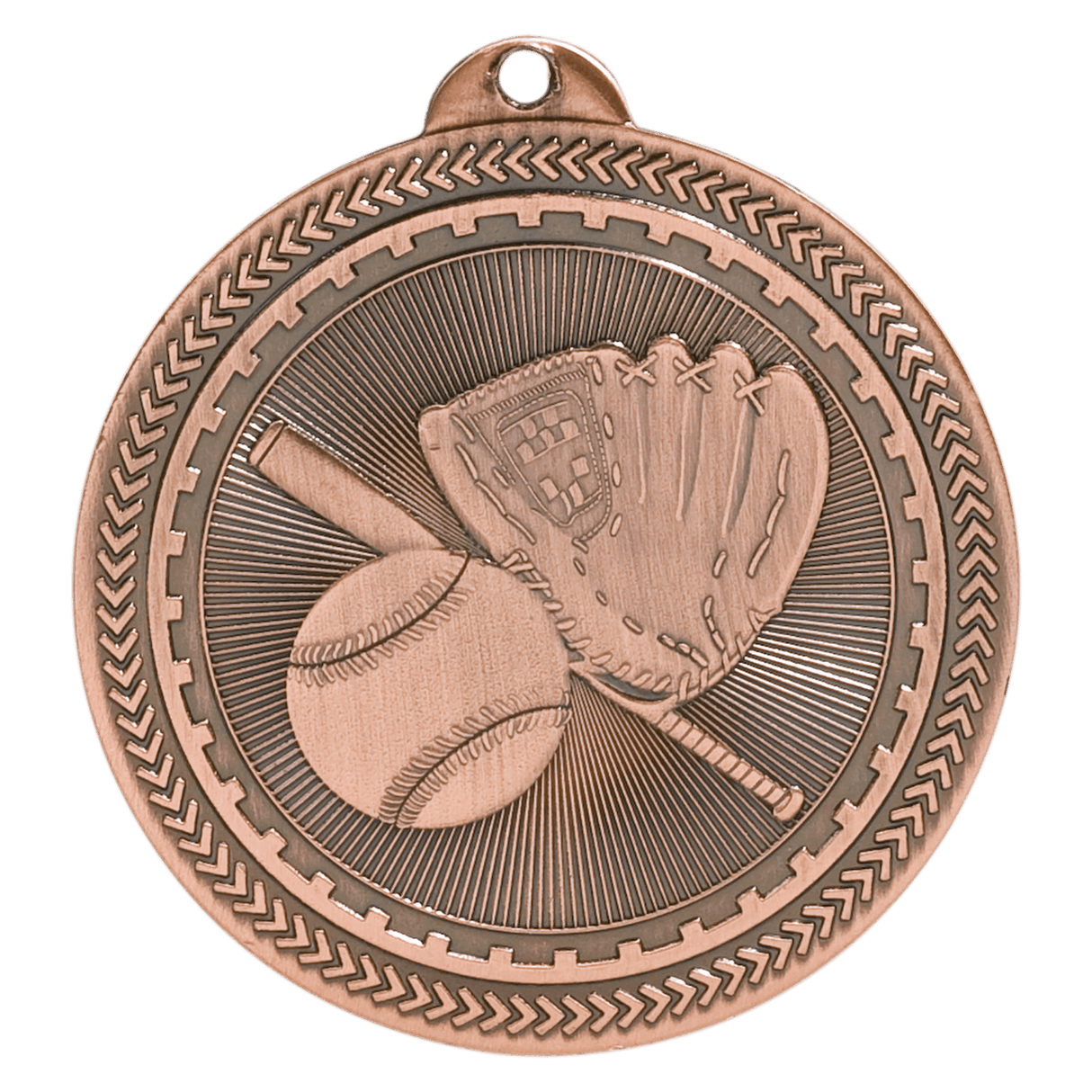 Baseball/Softball BriteLazer Medal-Bronze 2"