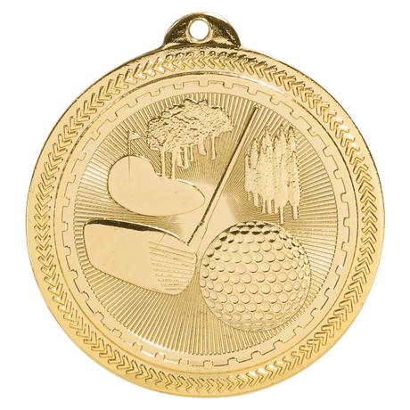 Golf BriteLazer Medal-Gold 2"