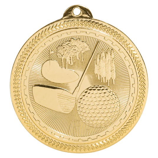 Golf BriteLazer Medal-Gold 2"