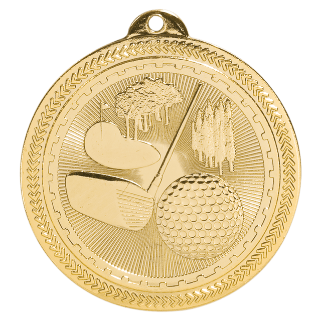 Golf BriteLazer Medal-Gold 2"