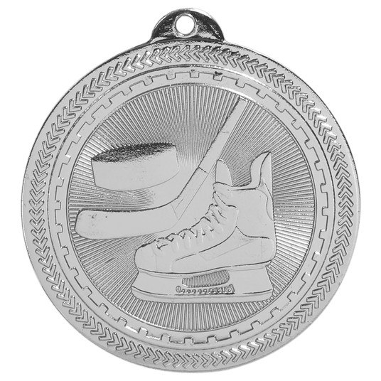 Hockey BriteLazer Medal-Silver 2"