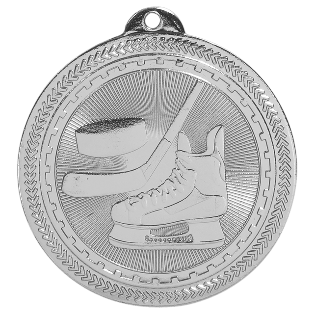 Hockey BriteLazer Medal-Silver 2"