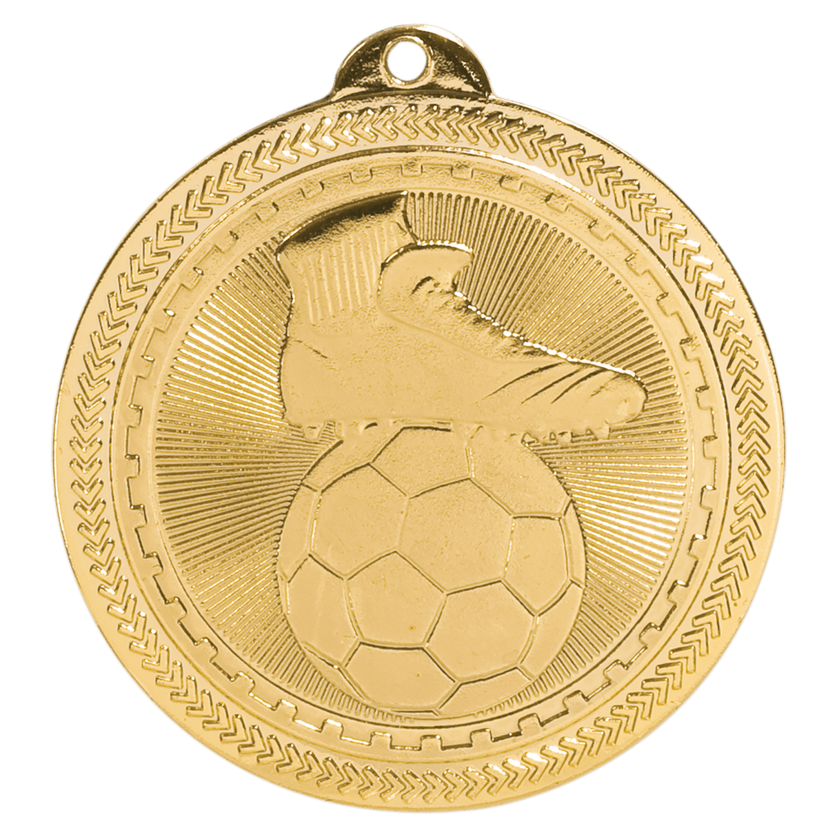 Soccer BriteLazer Medal-Gold 2"