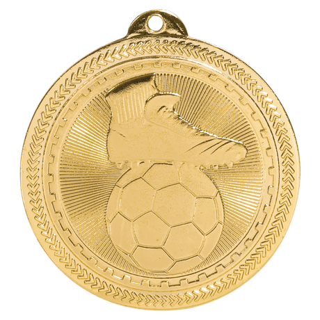 Soccer BriteLazer Medal-Gold 2"