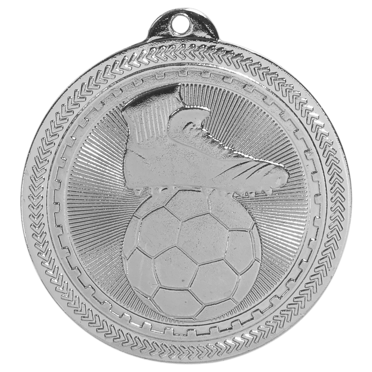 Soccer BriteLazer Medal-Silver 2"
