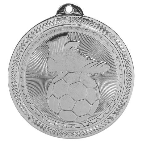 Soccer BriteLazer Medal-Silver 2"