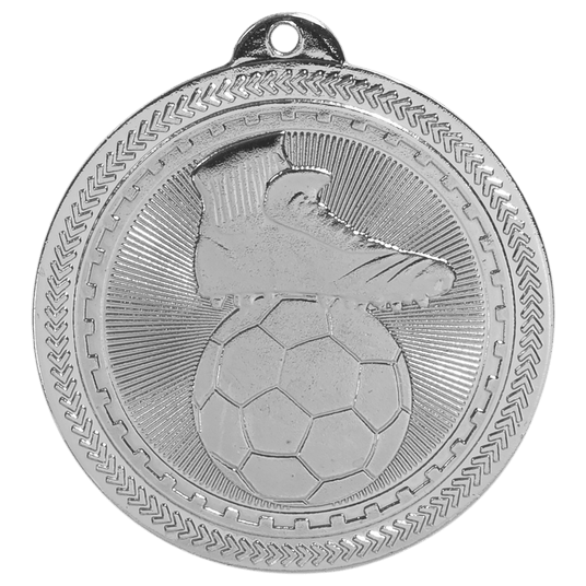 Soccer BriteLazer Medal-Silver 2"