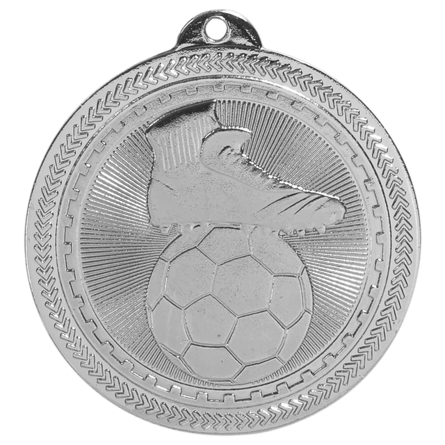 Soccer BriteLazer Medal-Silver 2"