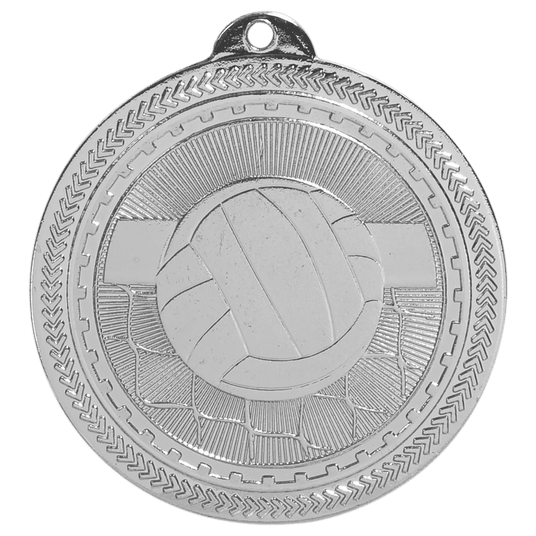 Volleyball BriteLazer Medal-Silver 2"
