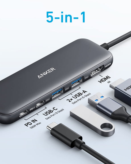 Anker <b>332</b> USB-C Hub (5-in-1) - AKD Ink